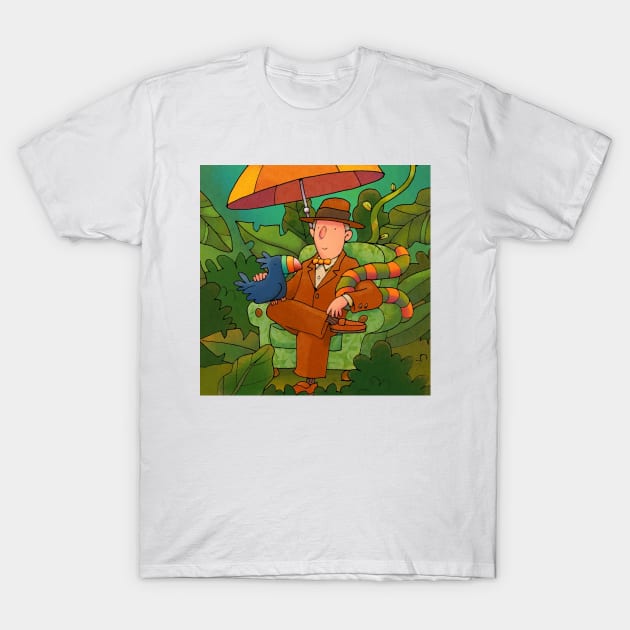 Armchair Traveller T-Shirt by drawboy